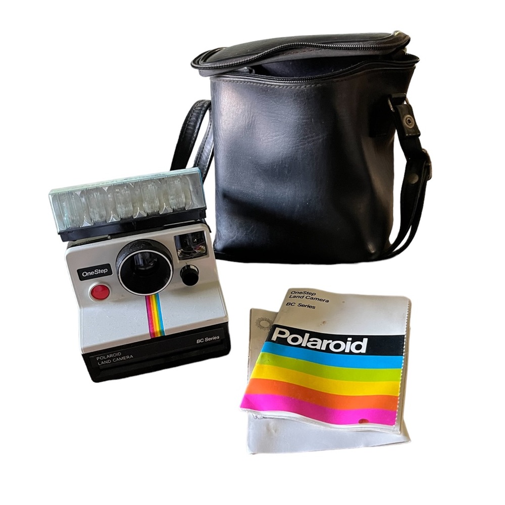 Vintage Polaroid Rainbow Sx-70 Onestep One Step Instant Land Camera White Sx70